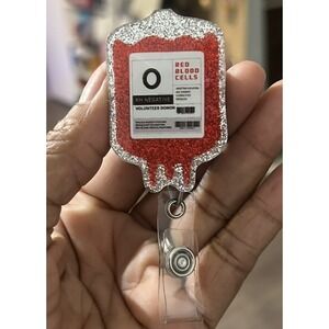 Blood type,O,RN,Phlebotomist , NURSE,ICU, ID Badge Reel,Holder,LVN, Nurse,Doctor